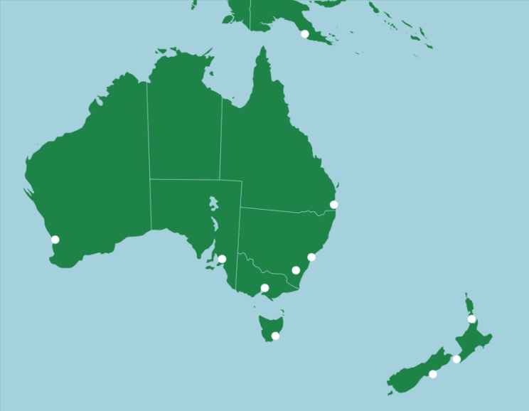 Карта австралии и новой зеландии