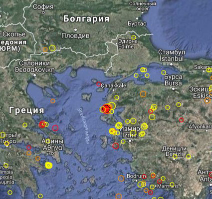 Сейсмическая карта турции на русском